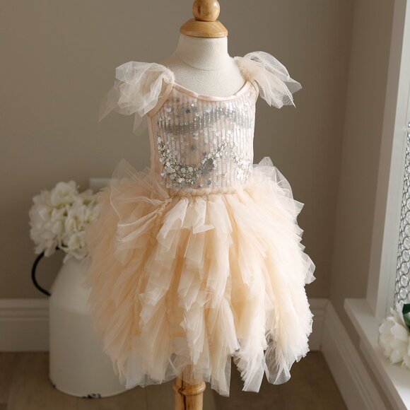 Tutu Du Monde Other - Tutu Du Monde Bebe Tutu Dress Cosmic Mother Of Pearl Party Portrait Wedding NWT
